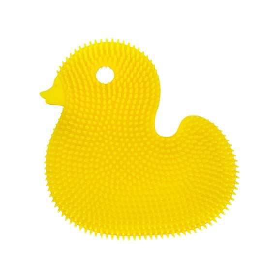 Innobaby Bathin' Smart Silicone Duck Antimicrobial Bath Scrub for Babies, Toddlers and Kids