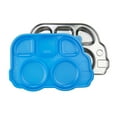 thumbnail image 1 of Innobaby Din Din Smart Stainless Divided Platter with Sectional Lid, Stainless Steel Divided Plate for Babies, Toddlers and Kids, BPA free plate - BLUE, 1 of 11