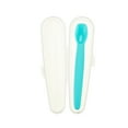 thumbnail image 1 of Innobaby Silicone Baby Spoon with Carrying Case Gum Friendly BPA, Aqua, 1 of 8