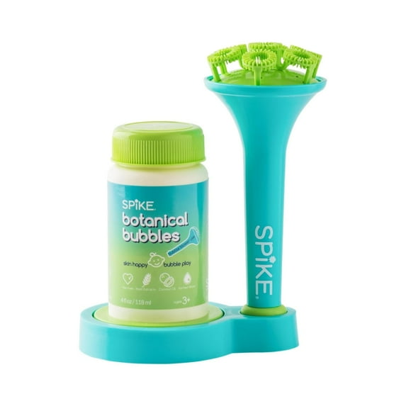 Innobaby Spike Bubble Blower with 4 oz Bubble Solution and Dipping Tray - Aqua Color