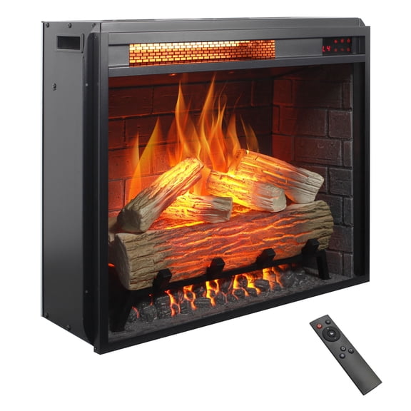 Innoflame 23" Electric Fireplace Insert with Remote, Adjustable Flame Color, Low Noise, 9H Timer, Overheating Protection, 1500W (23" X 19.7")