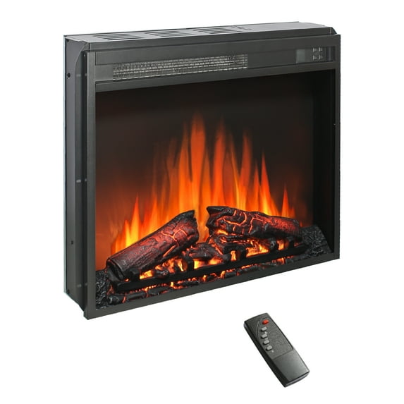 Innoflame 23" Electric Fireplace Insert with Remote & Timer, Log Set, Over Heating Protection, 1400W