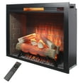 thumbnail image 1 of Innoflame 33" Electric Fireplace Insert with Fire Crackling Sound, Adjustable Flame & Thermostat, Fireplace Heater with Remote, Timer, Hardwired/Plug-In, 1500W, Black, 1 of 6