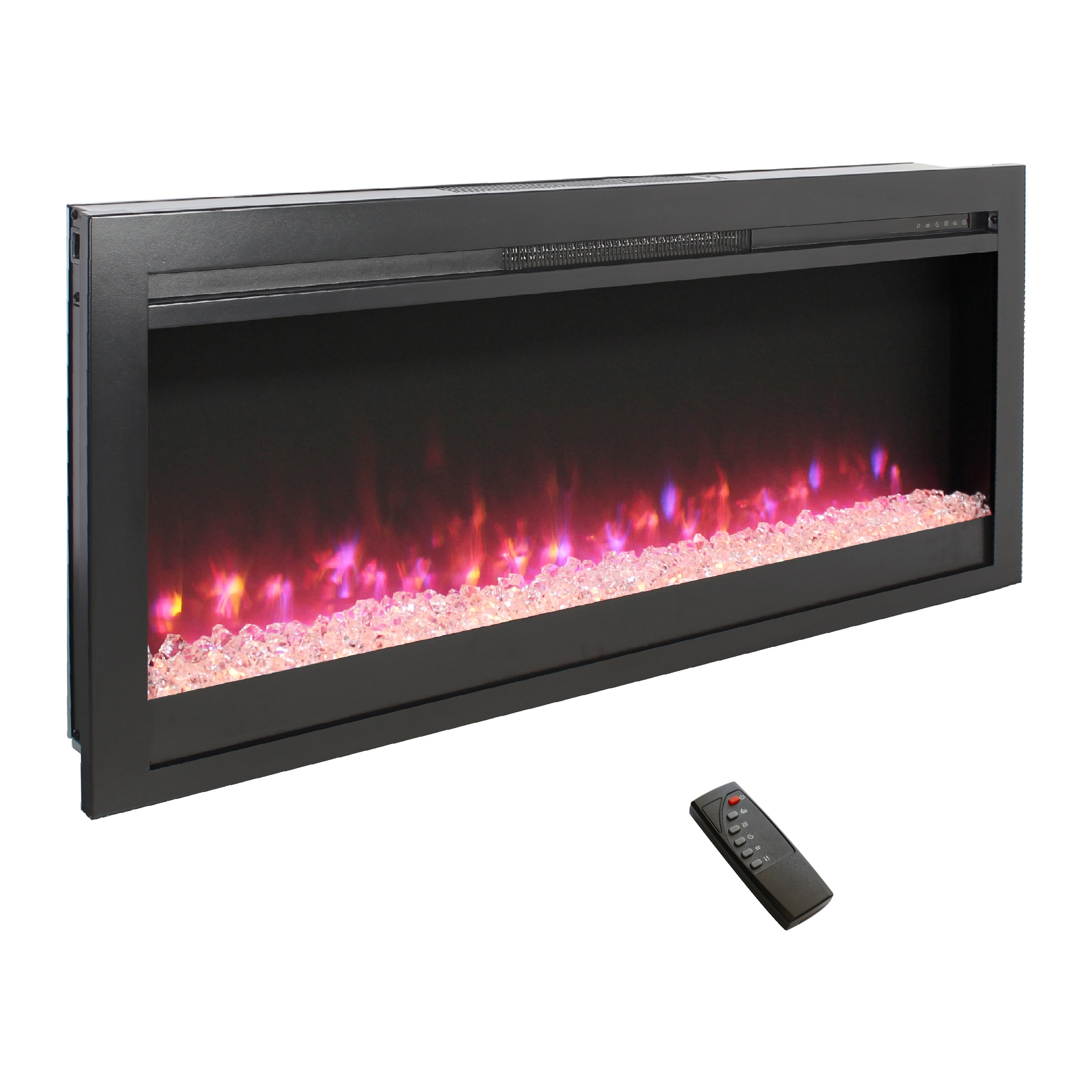 Innoflame 44" Electric Fireplace, Recessed in Wall/Furniture, Fireplace