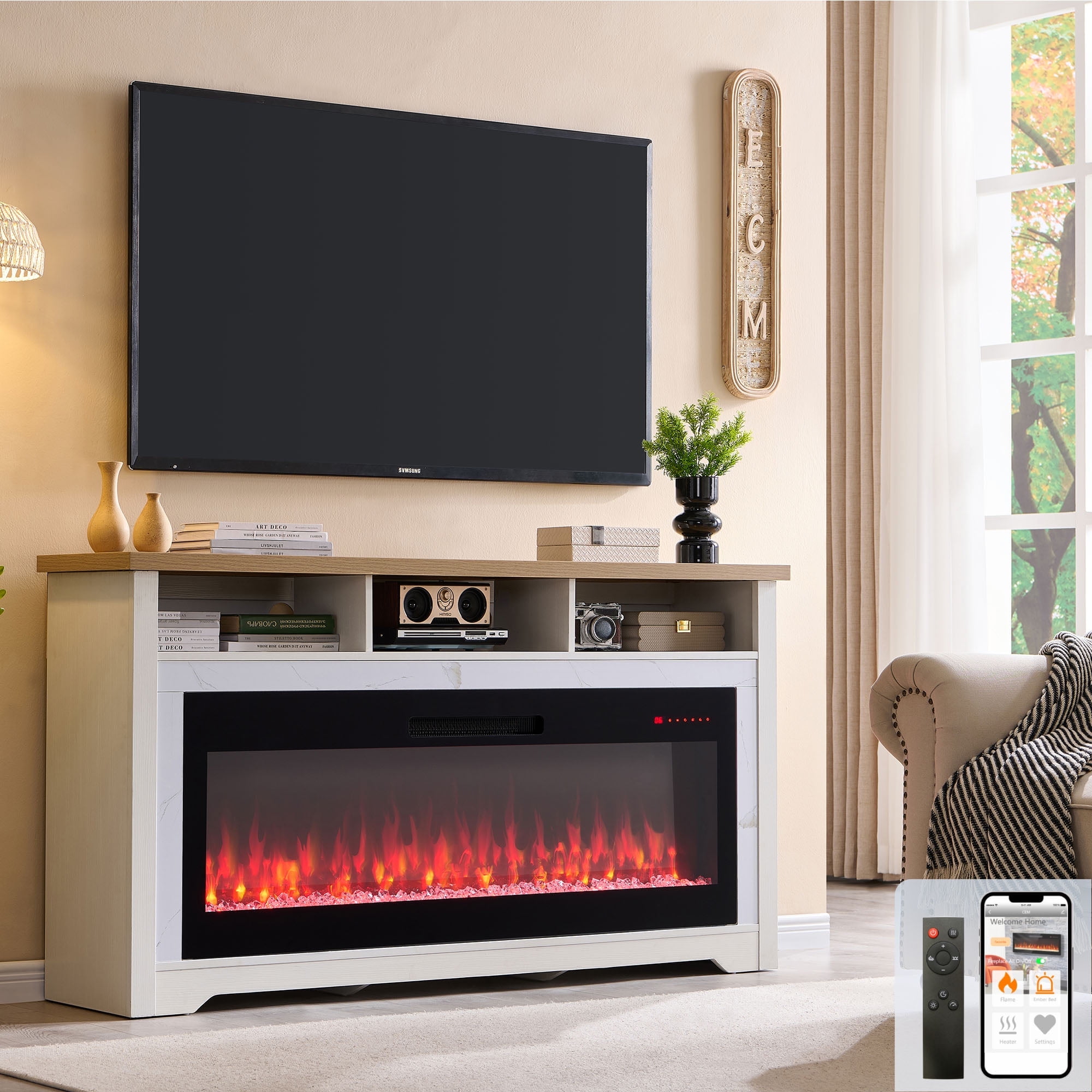 50 Inch Fireplace Tv Standnull