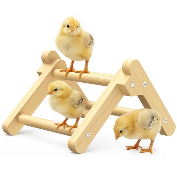 Innoland Chick Perch Foldable, Chick Toys Stable & No Assemble, Baby Chick Toys for Stand Training, 8.27" × 7.68" × 4.92" Roosting Perch for Chicks Brooder | Coop (S)