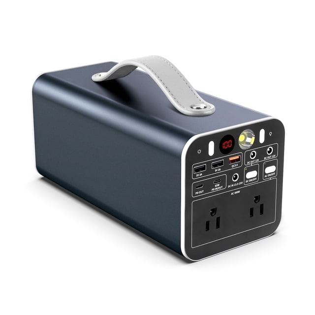 Fovendi Portable Power Station 300W,300Wh/81000mAh Outdoor Solar Generator for Camping with AC Outlet, Dual Way 65W PD Port,for Travel, Home Backup,RV, off-Grid