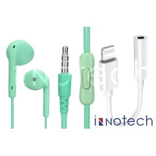 Innotech Aux Earbuds/Earphones, 3.5mm Wired Headphones Noise Isolating  Earphones Volume Control & Built-in Microphone with Headphone Jack Adapter  Compatible with iPhoneAndroid/MP3/MP4 