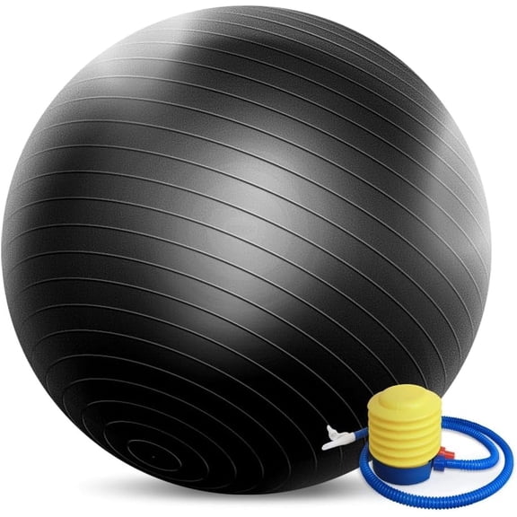 Innotech Extra Thick Yoga Ball Exercise Ball, 5 Sizes Gym Ball, Heavy Duty Ball Chair for Balance, Stability, Pregnancy, Quick Pump Included.