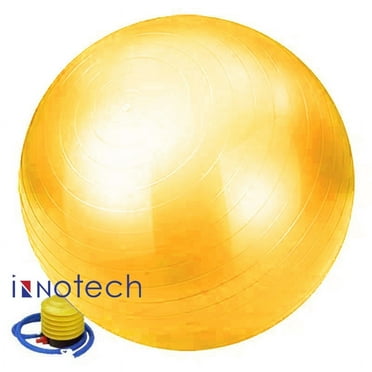 Innotech Extra Thick Yoga Ball Exercise Ball, 5 Sizes Gym Ball, Heavy Duty Ball Chair for Balance, Stability, Pregnancy, Quick Pump Included.