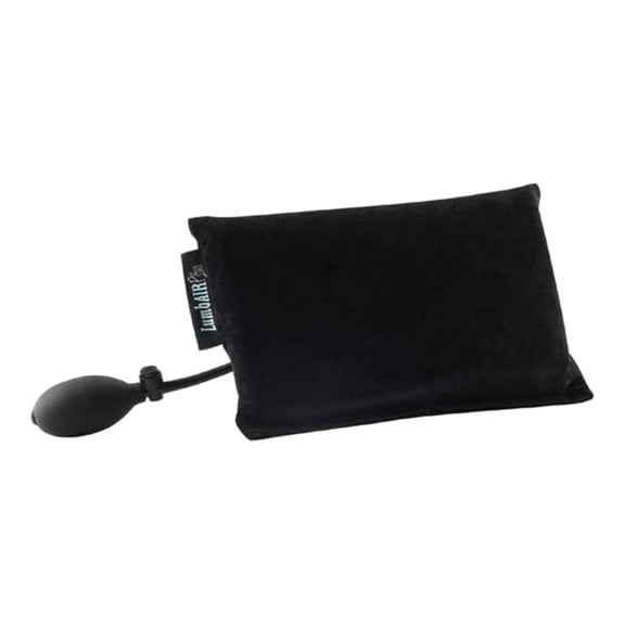 Innotech LumbAIRPlus Premium Portable Inflatable Lumbar Support Cushion with Enhanced Adjustable Air System for Customized , Black