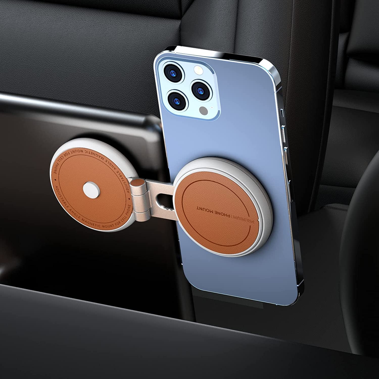 Tesla Model 3/Y/X/S Phone Mount Holder, Magnetic Phone Mount for iPhone 15  14 13 Series and All Phones with MagSafe Case, Tesla Model Y/3 Accessories