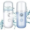 thumbnail image 1 of Innotech Mini Nano Facial Mister USB Rechargeable White & Blue, 2 Pieces, 1 of 7