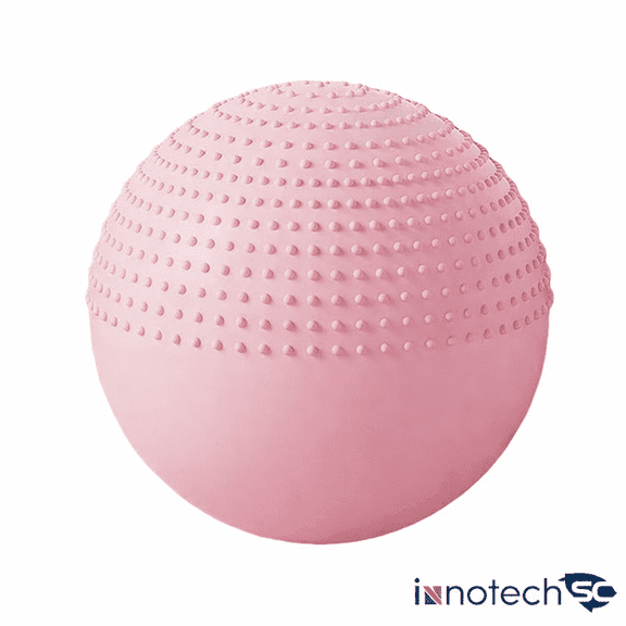 Innotech SC 65 cm (25.5 Inch) 2-in-1 Massage & Yoga Exercise Ball with Pump, Anti-Burst Stability Ball for Fitness, Pregnancy, Office Chair & Balance Training, Pink