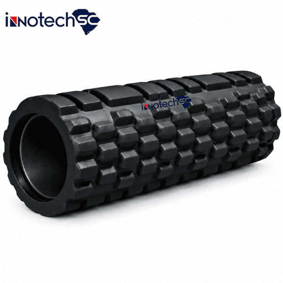 INNOTECH SC 13 x 5 Inch Foam Roller - EVA Foam Deep Tissue Massage Roller for Muscle Recovery, Yoga, Fitness, Stretching & Physical Therapy – Black