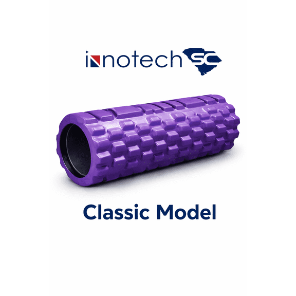 Innotech SC Classic Foam Roller for Deep Tissue Massage & Muscle Recovery, EVA Foam Roller for Yoga, Fitness, Physical Therapy, 13” x 5”, Textured Massage Roller- Purple