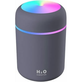 Innotech SC Colorful Cool Mini Humidifier, Rechargeable USB Personal Humidifier for Car, Office, Bedroom & Home – 2 Mist Modes, LED Night Light, Auto Shut-Off, Ultra Quiet Operation- Gray