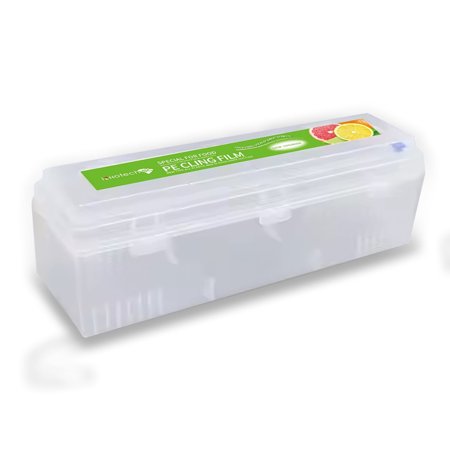 Innotech SC Plastic Cling Wrap Dispenser With Slider Cutter - Refillable Food Wrap Stretch Clear Film 11.8 Inch by 1198 Ft (Cutting Box + Cling Film)