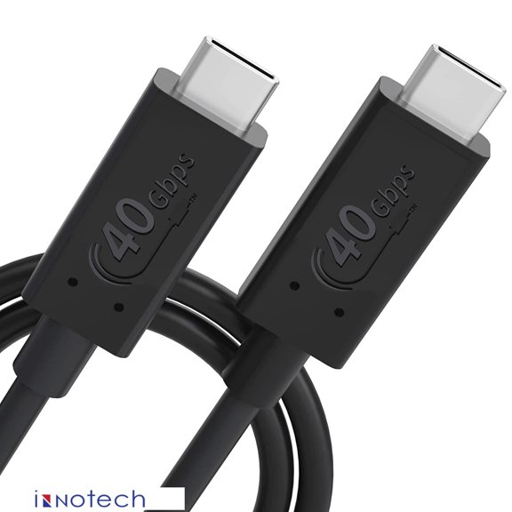 Innotech- USB4 Cable Compatible with Thunderbolt 4/3 Devices 4ft USB 4 Cable Support 40Gbps Data Transfer 100W Charging 8K/5K@60Hz or Dual 4K Video for MacBook Pro/Air,Hub,Docking