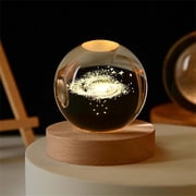 InnotechSC 3D Galaxy System Crystal Ball 60mm Universe Gifts with Laser Engraved Model Astronomy Decor and Gift for Kids, Physics Enthusiasts, and Space Model Collectors.