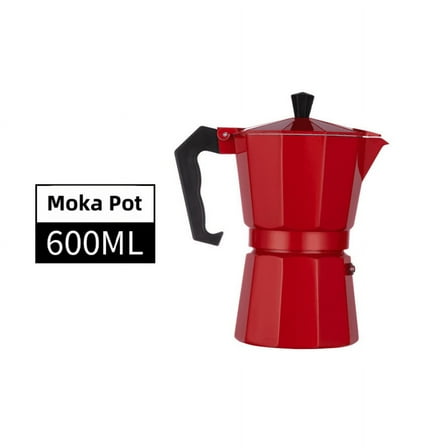 InnotechSC Aluminum Moka Stove Coffee Maker, Red Moka Pot Coffee Maker for Gas & Electric Stove Top, Classic Italian Coffee Maker, Red Espresso Maker Stovetop, Camping Pot 12 Espresso Cup 20 Oz
