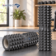 INNOTECH SC 12.9 x 5.5 Inch Foam Roller - EVA Foam Deep Tissue Massage Roller for Muscle Recovery, Yoga, Fitness, Stretching & Physical Therapy – Black