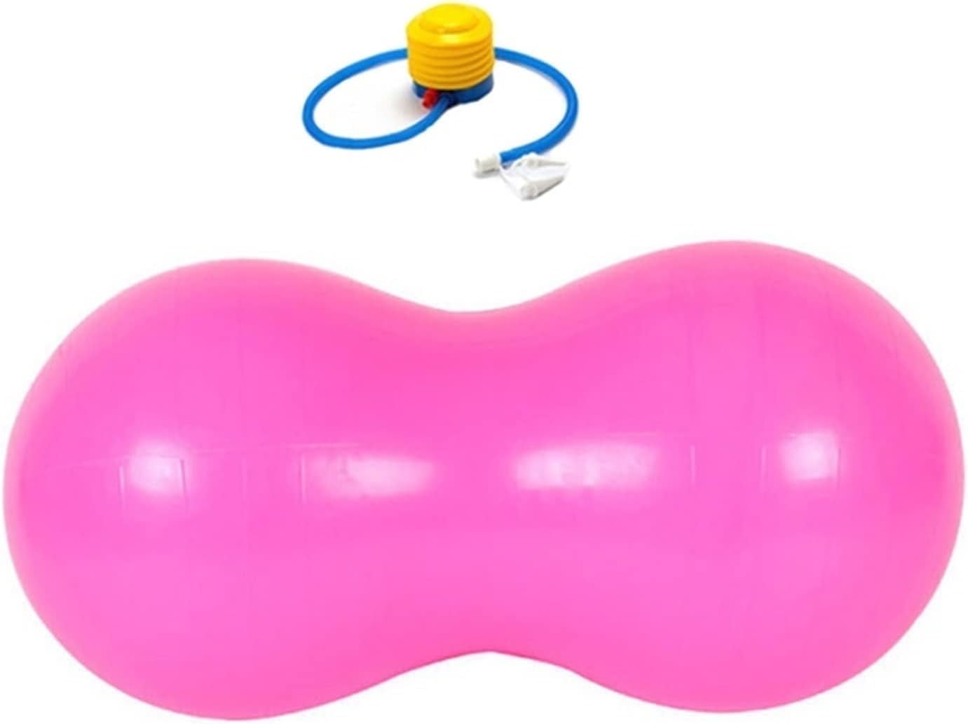 InnotechSC Peanut Ball – Anti-Burst Exercise Ball for Labor, Physical Therapy, Kids, Core Strength, Flexible Seating, Home & Gym Fitness, Sensory Chair Wiggle Seat (Includes Pump) Pink