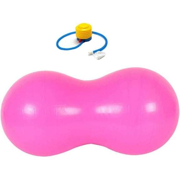 InnotechSC Peanut Ball – Anti-Burst Exercise Ball for Labor, Physical Therapy, Kids, Core Strength, Flexible Seating, Home & Gym Fitness, Sensory Chair Wiggle Seat (Includes Pump) Pink