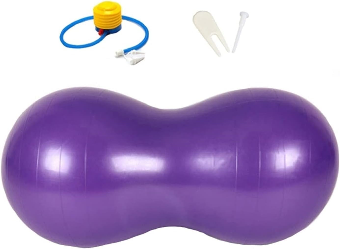 InnotechSC Peanut Ball – Anti-Burst Exercise Ball for Labor, Physical Therapy, Kids, Core Strength, Flexible Seating, Home & Gym Fitness, Sensory Chair Wiggle Seat (Includes Pump)- Purple