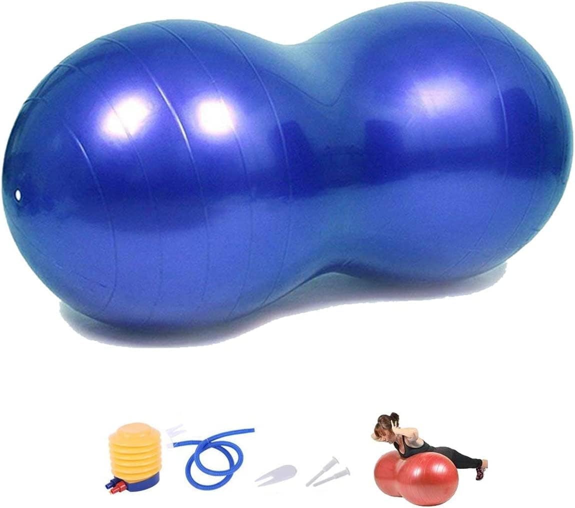InnotechSC Peanut Ball - Anti Burst Exercise Ball for Labor Birthing, Physical Therapy for Kids, Core Strength, Flexible Seating, Home & Gym Fintness, sensory chair Wiggle Seat (Include Pump)