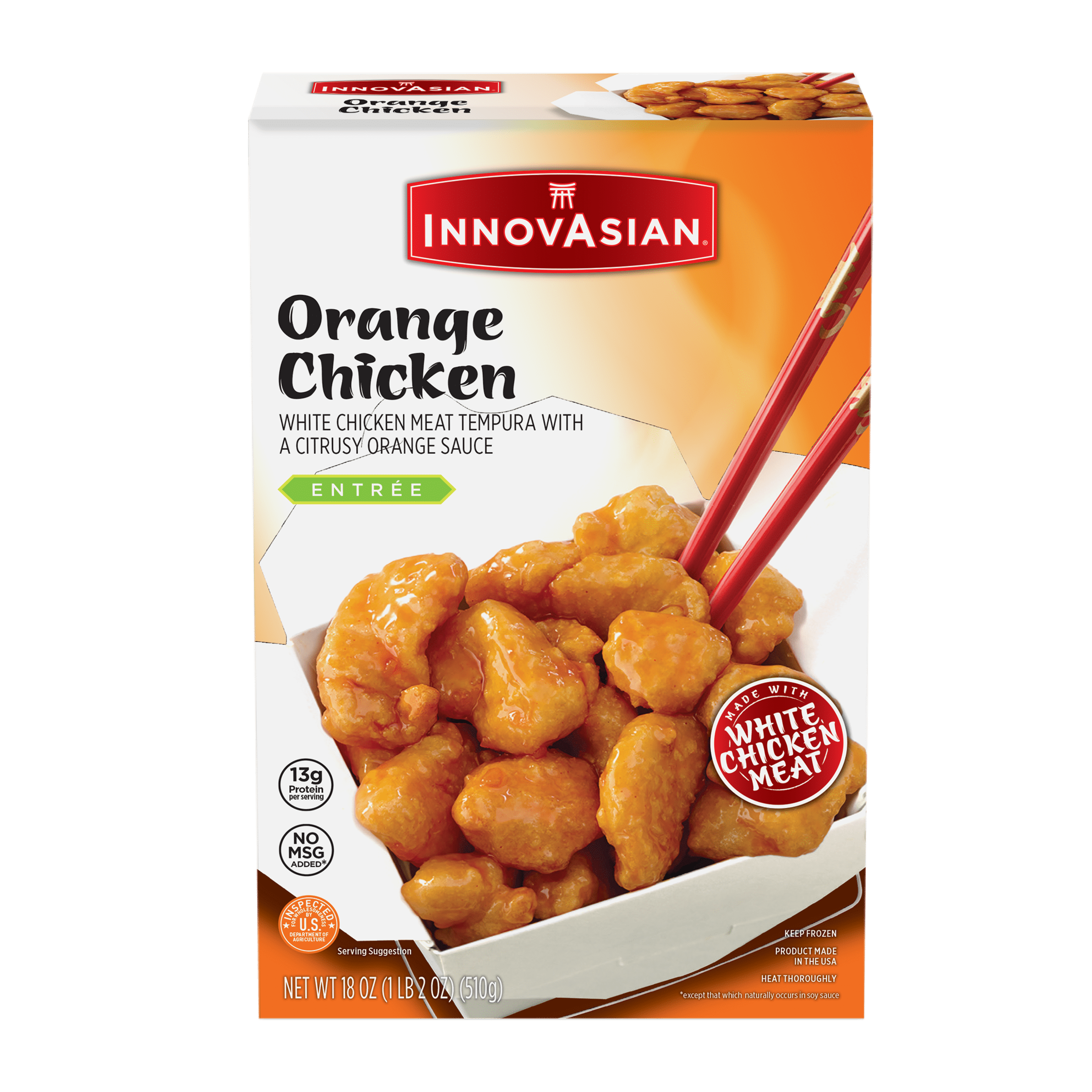 INNOVASIAN CUISINE InnovAsian Orange Chicken Meal, 18 oz (Frozen Meal)
