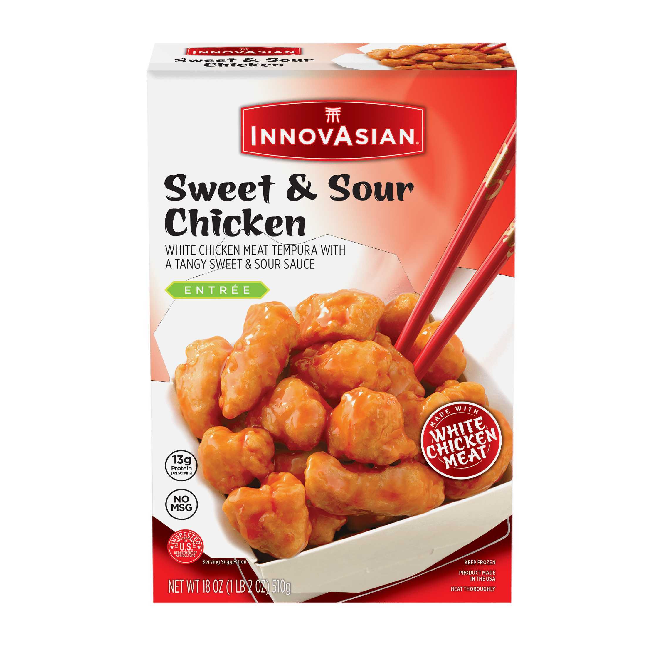 InnovAsian Sweet & Sour Chicken Meal, 18 oz (Frozen Meal)