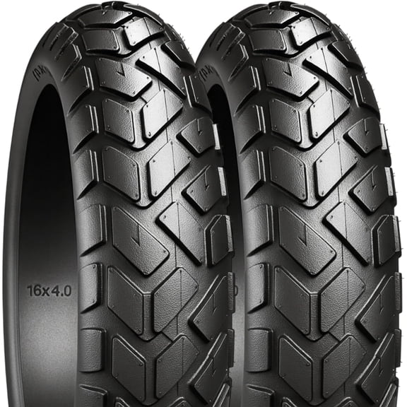Innova 16x4.0 Fat Tires (Set of 2) - 16x4 Heavy Duty Wire-Bead All-Terrain Electric Bike Tires