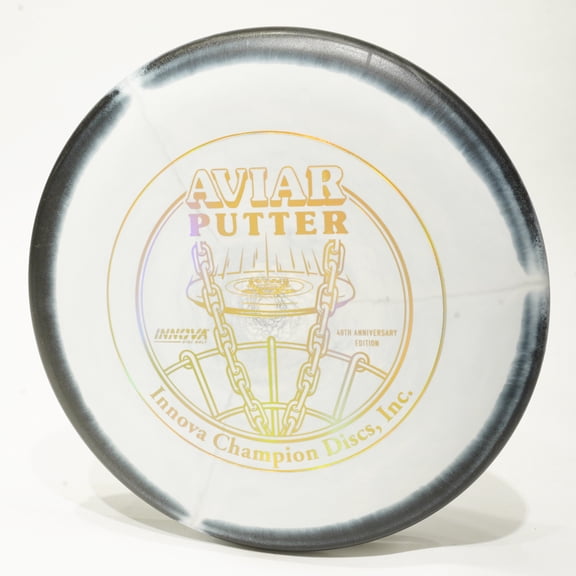 Innova 40th Anniversary Halo Nexus Aviar Disc Golf Putter & Approach Disc, Pick Color/Weight [Stamp & Exact Color May Vary] Black 175-176 grams