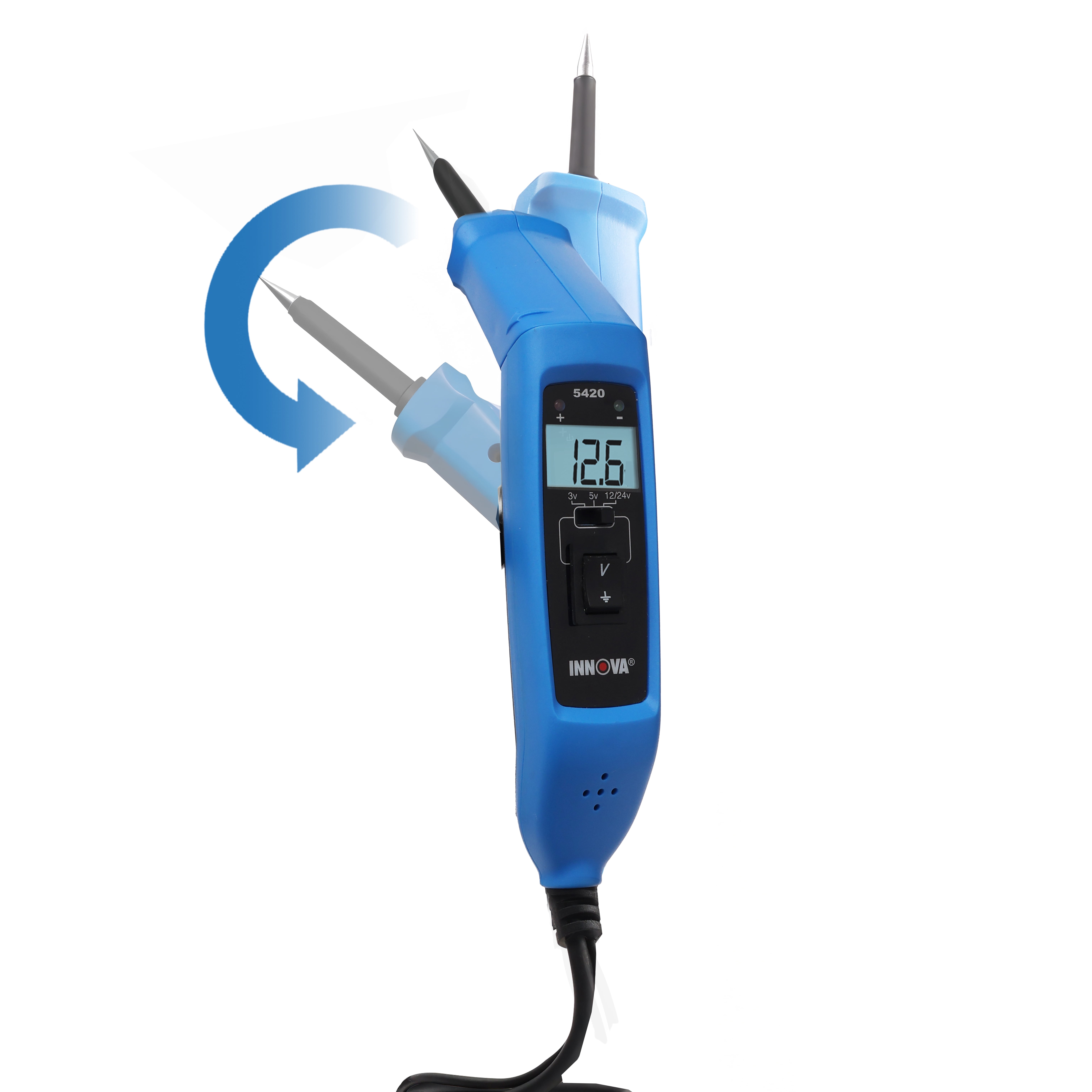 Innova 5420 Power Circuit Tester for Automotive | Fuse, Relay, Battery, and Circuit Diagnostics | Voltage Tester, Multimeter, Relay Tester, Short Circuit Finder, 12V/24V with LCD & Circuit Breaker