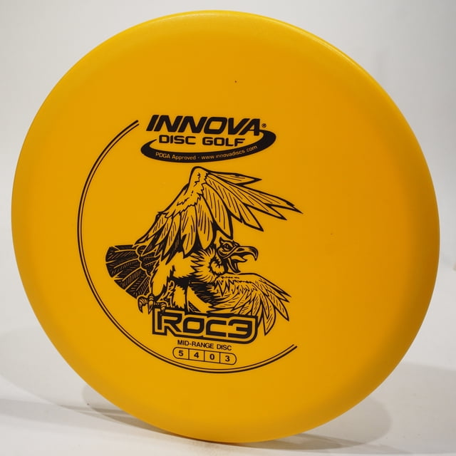 Innova DX Roc3 Disc Golf Midrange Disc, Pick Color/Weight [Stamp & Exact Color May Vary] Yellow 167-169 grams