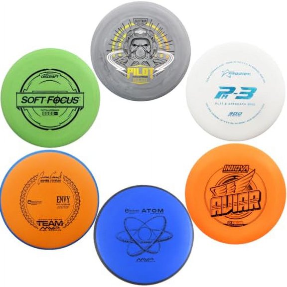 Innova Disc Golf Putter Pack 6 Discs | Atom | Envy | Pilot | PA-3 | AVIAR | Focus
