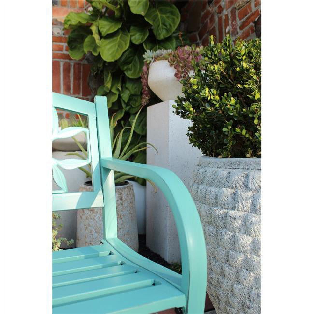 Innova Hearth & Home S523-68 Tuscan Spring Leaves Steel Bench, Patina