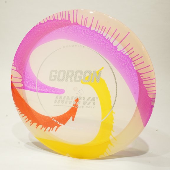 Innova I-Dye Champion Gorgon Disc Golf Distance Driver, Colorful & Unique Tie-Dye Designs, Pick Your Disc 171g Tri-Color Spiratl