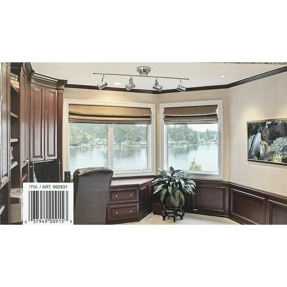 Innova Lighting 4-Light LED Studio Fixed Track Light, Dimmable 36.6" Satin Nickel