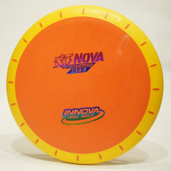 Innova XT Nova - Overmold Disc Golf Putter & Approach Disc, Pick Your Disc 175g Orange w/ Yellow Rim