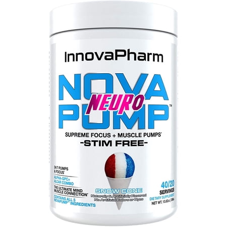 Innovapharm Novapump Neuro Snow Cone Supreme Focus and Nitric Oxide Preworkout