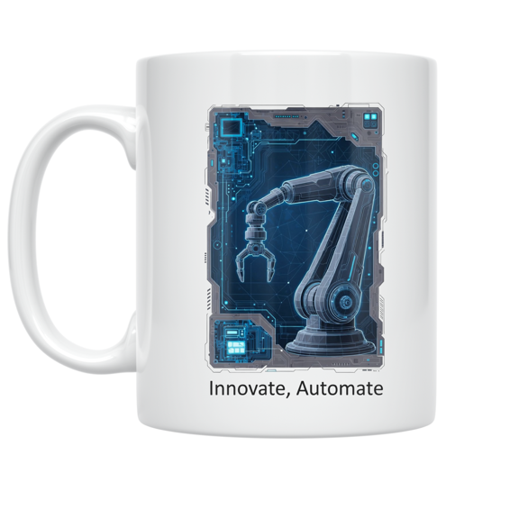 Innovate Automate Future - Tech Engineer - 11 oz Ceramic Coffee Mug