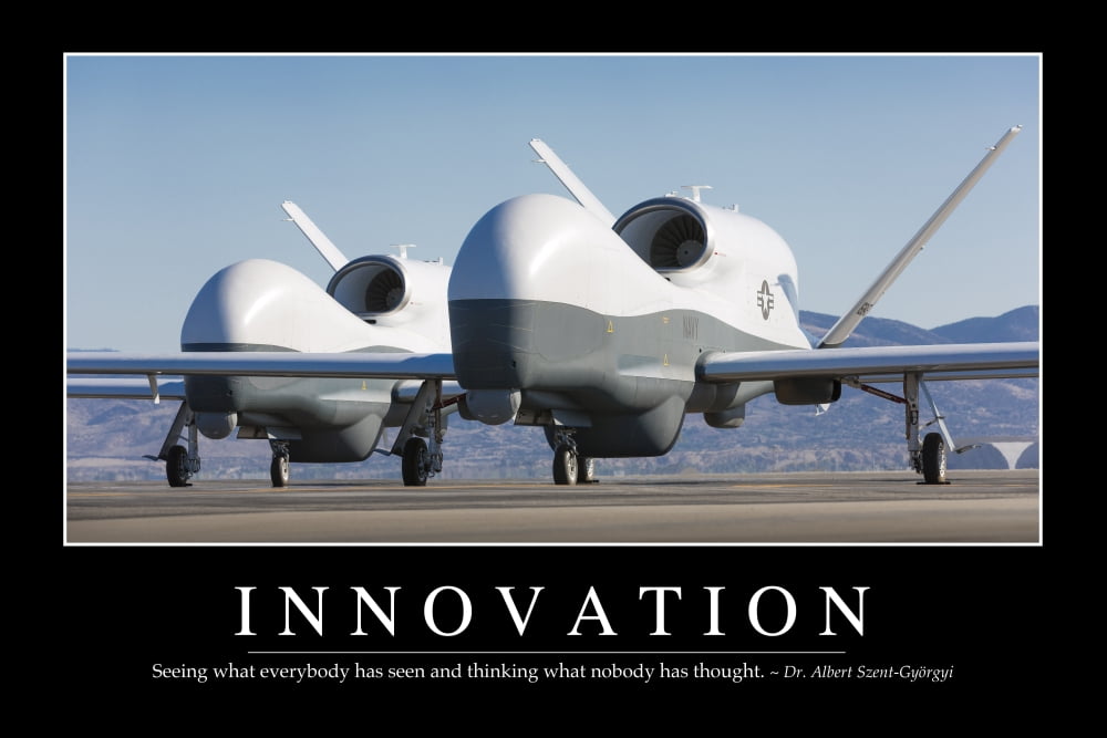 Innovation Inspirational Quote and Motivational Poster Canvas Art - Stocktrek Images (34 x 23)