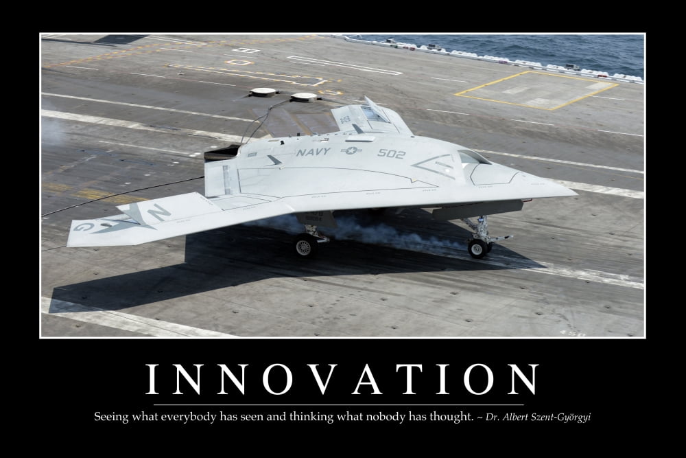 Innovation Inspirational Quote and Motivational Poster Canvas Art - Stocktrek Images (34 x 23)