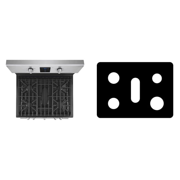 Innovation Liner Custom Fit Reusable Burner Liner for Frigidaire Professional 30 Inch 5-Burner Gas Range FPGF3077QF, Heat-Resistant Stovetop Protector and Splatter Guard Cover