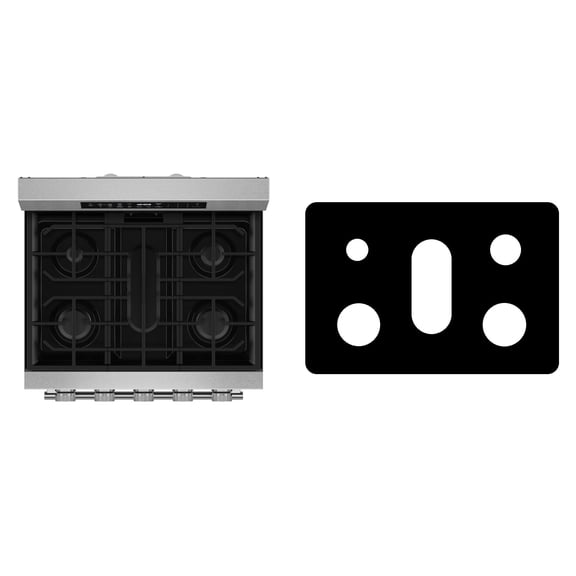 Innovation Liner Custom Fit Reusable Burner Liner for KitchenAid 30 Inch 5-Burner Gas Range KFGS530SPS, Heat-Resistant Stovetop Protector and Splatter Guard Cover