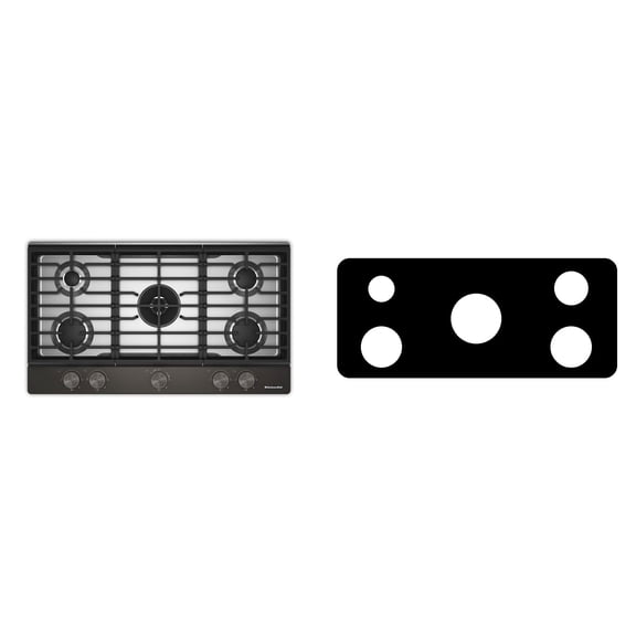 Innovation Liner Custom Fit Reusable Burner Liner for KitchenAid 36 Inch 5-Burner Gas Cooktop KCGK536SSS KCGK536SBE KCGK536SJP, Heat-Resistant Stovetop Protector and Splatter Guard Cover