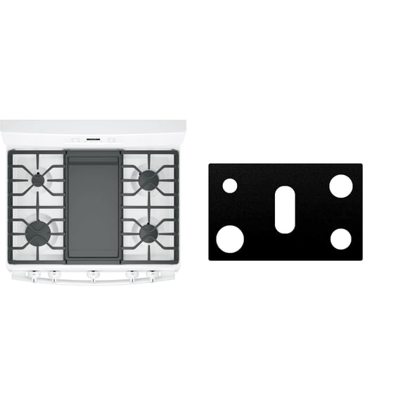 Innovation Liner Custom Fit Reusable Burner Liner for GE Gas Range JGBS66REKSS, Heat-Resistant Stovetop Protector and Splatter Guard Cover