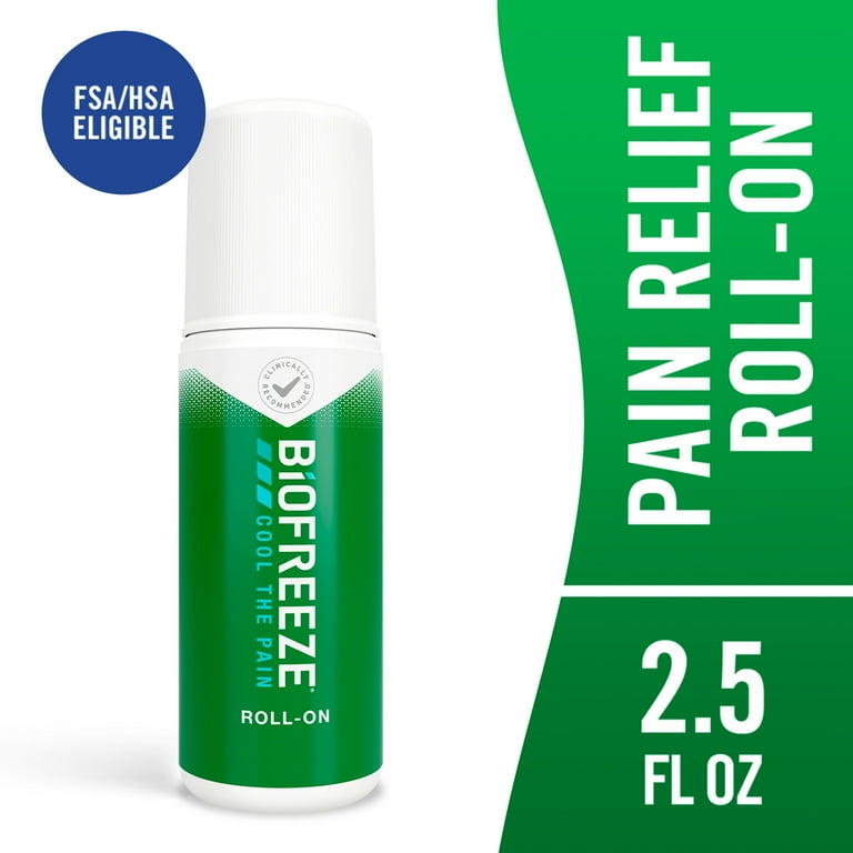Biofreeze Pain Relief Roll On Back Knee Muscle Joint Arthritis Pain Relievers Menthol 2.5 oz